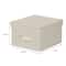 Household Essentials Medium Canvas Storage Bin with Lid